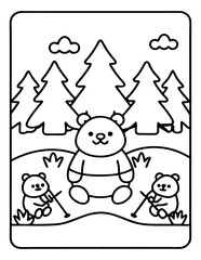 Fototapeta premium black and white coloring pages for kids