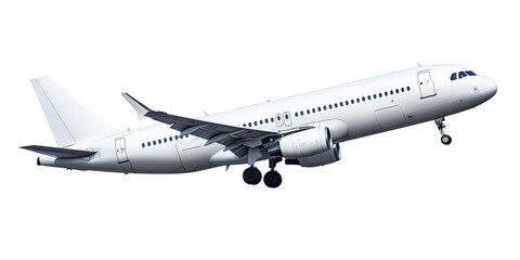 Obraz premium White airplane in flight