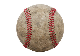 Isolated Vintage Textured Baseball