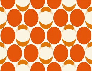Orange And White Circle Pattern Background