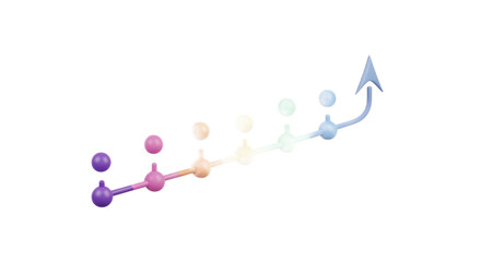 Growth, Progress, and Development Colorful Upward Trend Illustration