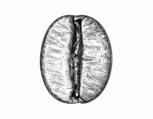 Detailed Graphic Of A Coffee Bean