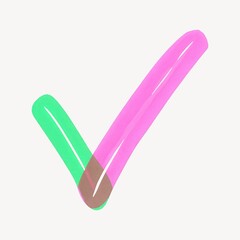 Obraz premium Colorful abstract check mark illustration.