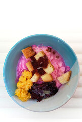 Close Up of Es Doger Indonesian Dessert in a Bowl