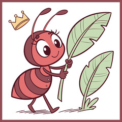 Cute caterpillar cartoon vector illustration