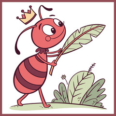 Cute caterpillar cartoon vector illustration