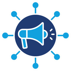 Marketing Flat Blue Icon