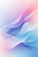 Obraz premium Abstract blue and pink flowing lines create a futuristic wave pattern, a bright and colorful digital art illustration
