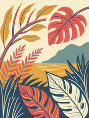 seamless pattern with autumn leaves