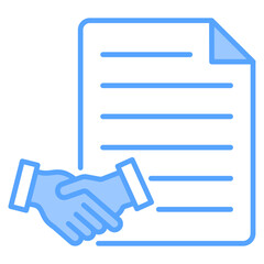 Contract Blue Icon