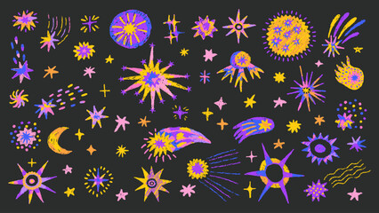 Soft pastel brush star texture with gentle strokes and subtle color variations