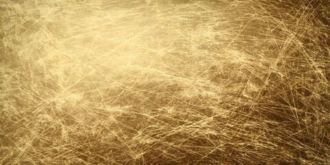 Scratched golden metal texture background with shiny grunge effect