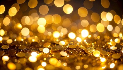 golden bokeh background