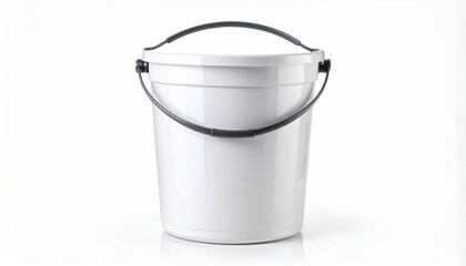 metal bucket on white background
