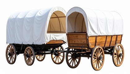 horse carriage on white background