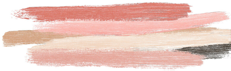 Fototapeta premium Abstract painted horizontal stripes in soft pinks, beiges, and grays