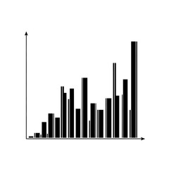Obraz premium A black and white bar graph with vertical and horizontal axis