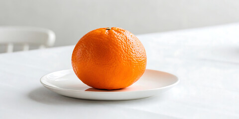 orange on a plate