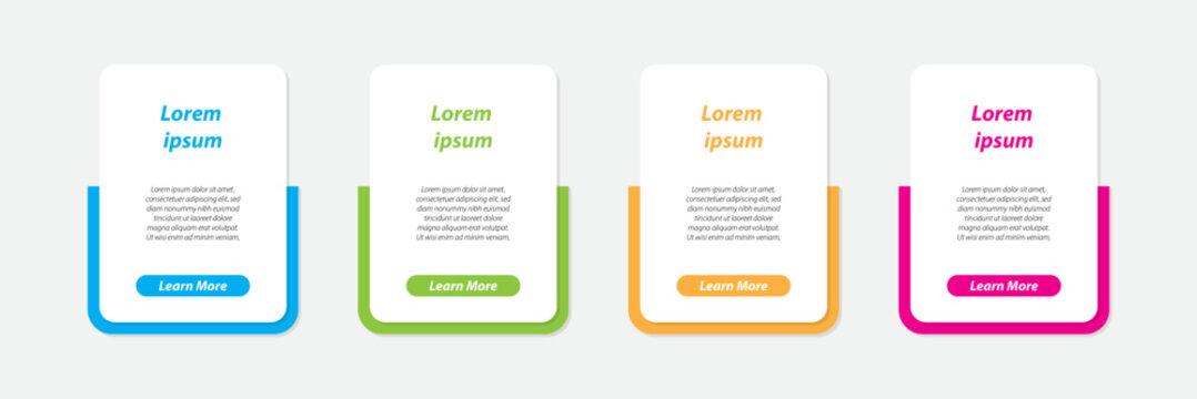 4 elements infographics, symbolizing the 4 stages of business strategy and progression. Clean timeline infographic design template.