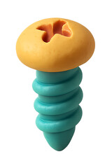 Colorful spiral toy with star-shaped top, suitable for children's play or decorative purposes.