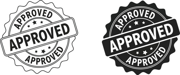 Fototapeta premium Approved stamp vector graphic design element for business and certification