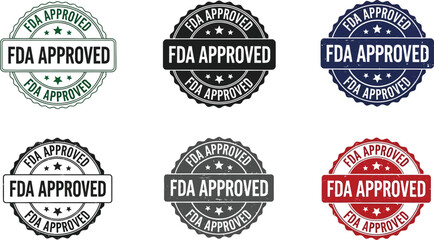 Fda approved stamp vector illustration for product certification and compliance