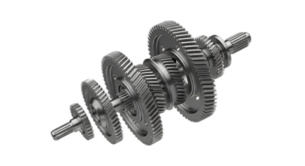 Precision Engineered Gear System Detailed 3D Render of Interlocking Gears