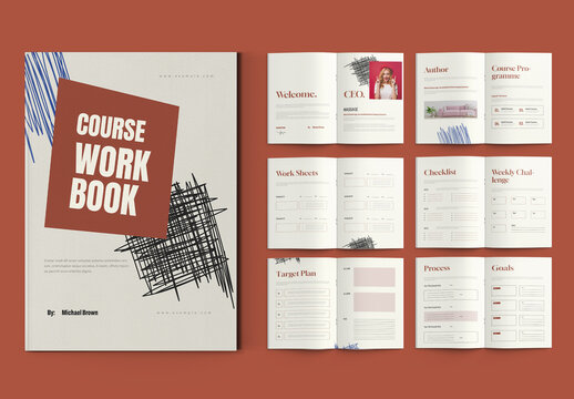 Editable Course Workbook Design Layout