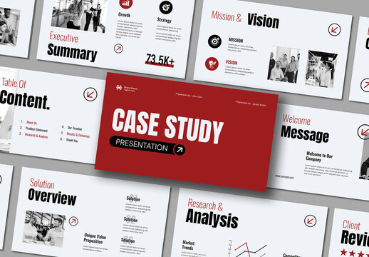 Professional Case Study Presentation Template For Business Success