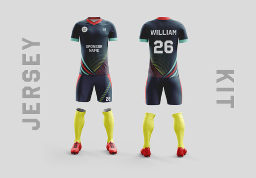 Sport Jersey Full Kit Design Template Layout