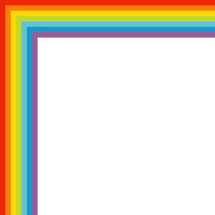 Obraz premium Colorful rainbow corner frame, Corner for decor