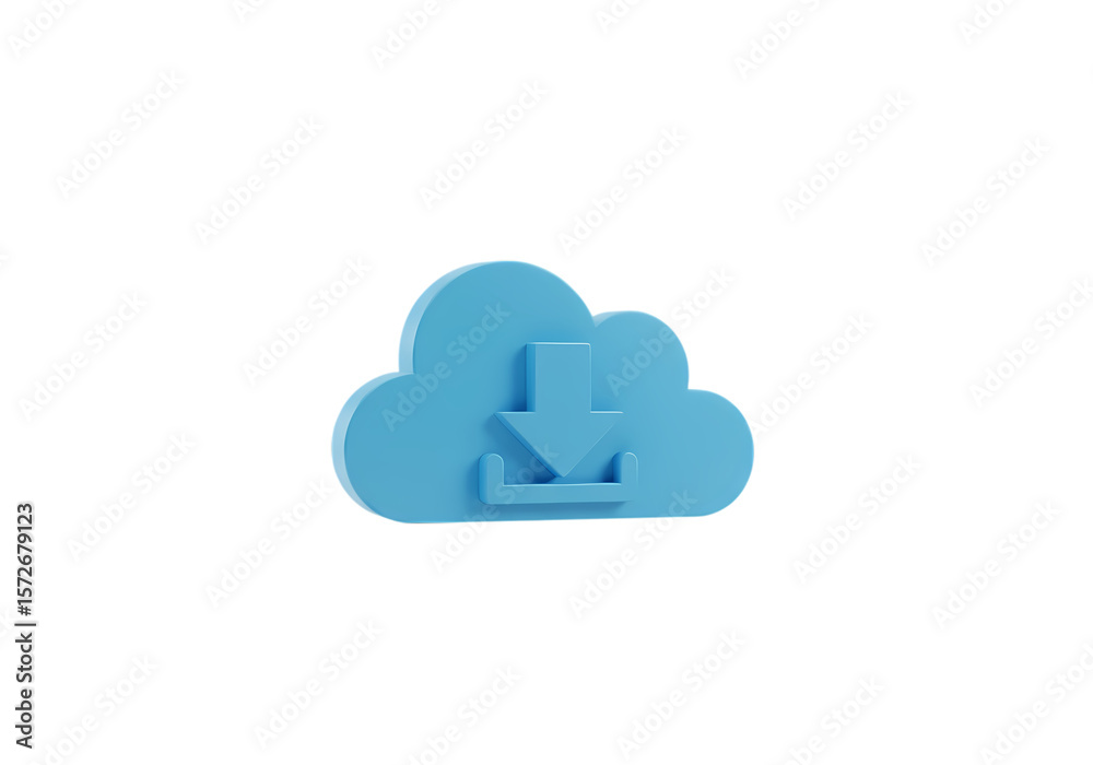 Fototapete cloud computing icon data upload download