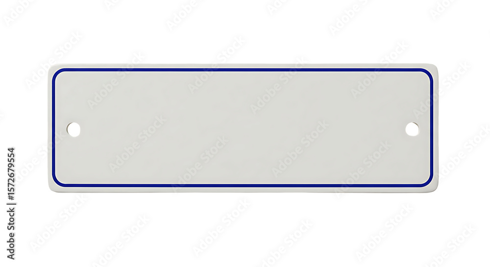 Fototapete a clean white sign with a blue border offers a simple yet effective template for displaying custom t