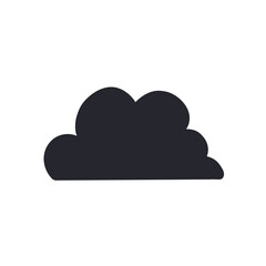 Dark cloud computing icon