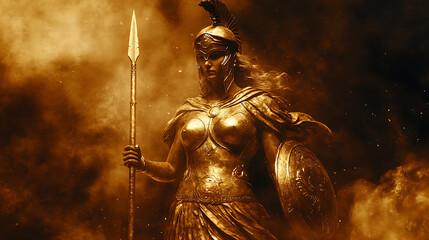 AI-generated illustration of Artemis, revered goddess from Greek mythology, embodying ancient divine symbolism. Mythical art concept.