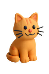 Adorable orange cat figurine, perfect for home decor, collectibles, and gift items.