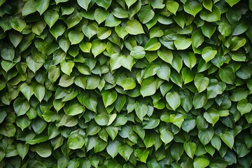 Naklejka premium Lush green ivy leaves natural background texture for eco-friendly design and fresh nature concepts