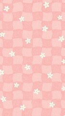 Playful pink floral pattern