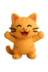 Adorable plush cat toy ideal for decoration, gifts, and children's room decor, emphasizing cuteness and comfort.