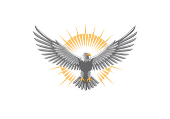 Majestic Eagle Soaring into the Sunrise