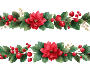 Festive floral arrangement holiday digital bright top view celebration. Isolated on transparent background, png.