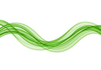 A gentle green wave gracefully curves across a transparent background, creating a calming and peaceful aesthetic