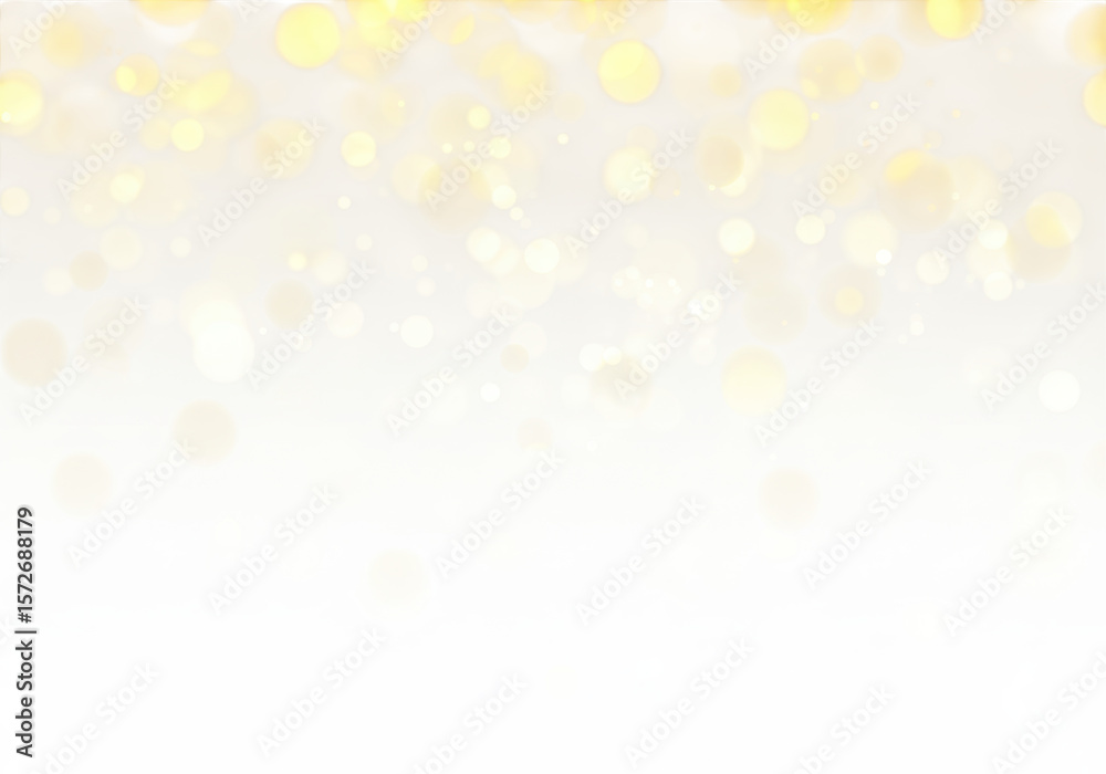 Poster soft golden bokeh lights create a dreamy and ethereal background on a clean white canvas isolated on
