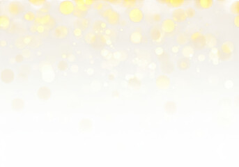 Obraz premium Soft golden bokeh lights create a dreamy and ethereal background on a clean white canvas isolated on transparent background