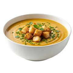 Creamy Butternut Squash Soup with Croutons