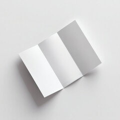 Minimal Trifold Brochure Mockup on White Background