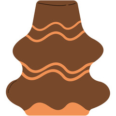 Ceramic illustration. pottery icon, ceramic vase vector, clay jar silhouette, antique pottery graphic, mobile concept and web design, vector illustration on white background