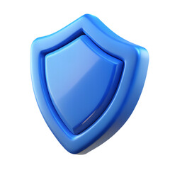 3D Blue Shield Security Icon