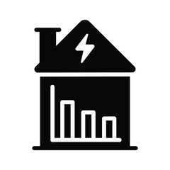 Get a glyph icon showing electricity consume analysis