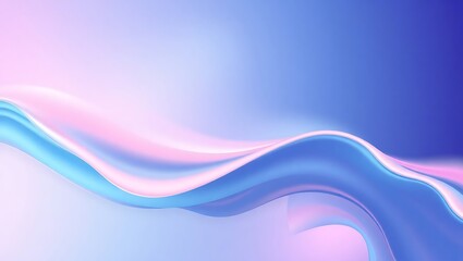 Abstract liquid wave background, pastel pink and blue dual-color vector illustration, professional clean style